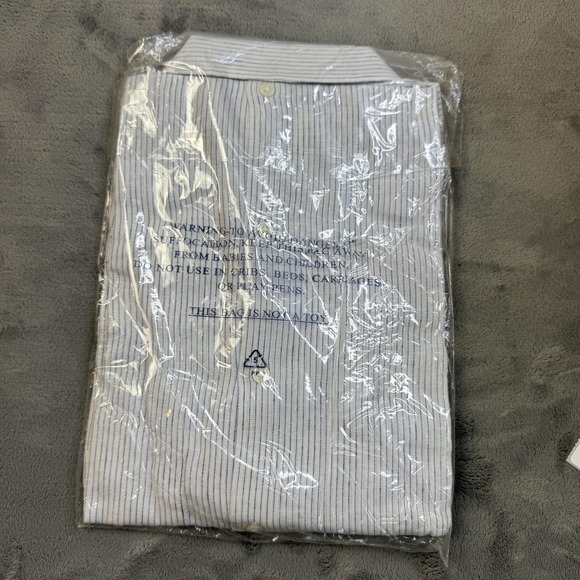 Untuckit Shirt Womens 8 White Blue Striped Angelen Linen Tencel Button Up New‎ - Picture 4 of 5